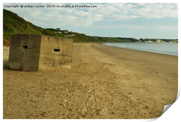 BUNKER OF FILEY Print by andrew saxton