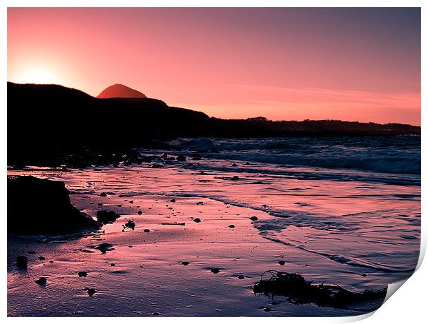 Sunset over Berwick Law Print by Keith Thorburn EFIAP/b