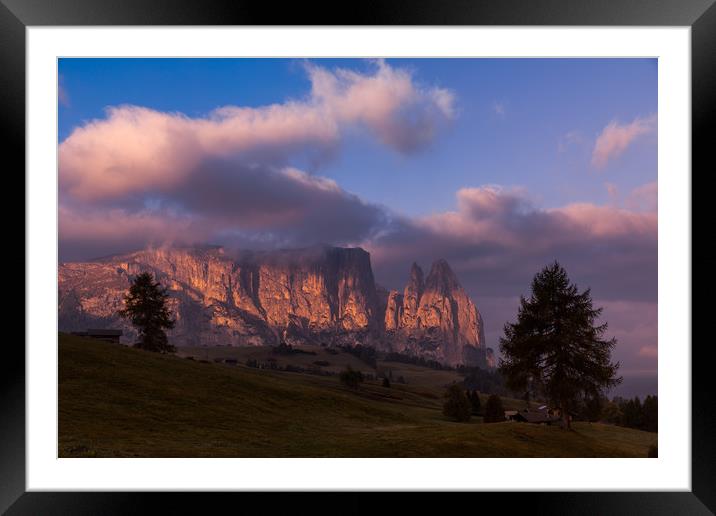 Sunrise @ Alpe di Siusi Framed Mounted Print by Thomas Schaeffer