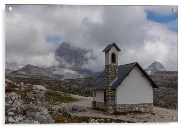 Dolomite chapel Acrylic by Thomas Schaeffer