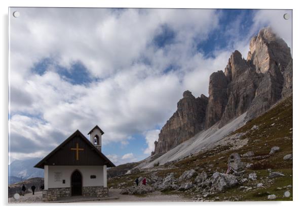 Dolomite chapel Acrylic by Thomas Schaeffer