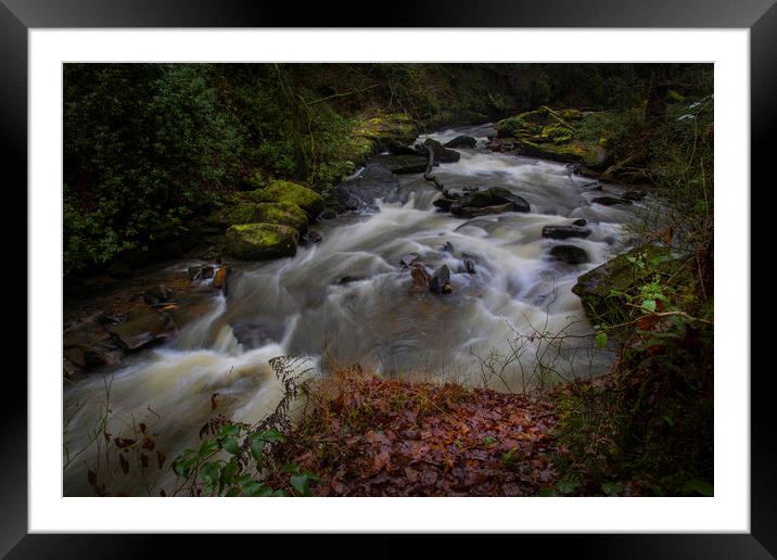 The Upper Clydach River in Pontardawe Framed Mounted Print by Leighton Collins