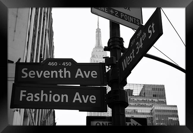 Fashion Avenue, New York Framed Print by David Gardener
