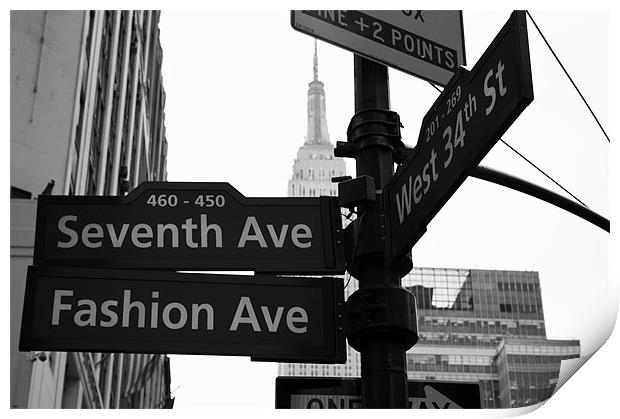 Fashion Avenue, New York Print by David Gardener