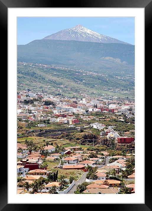 Tenerife with El Teide in background Framed Mounted Print by JEAN FITZHUGH