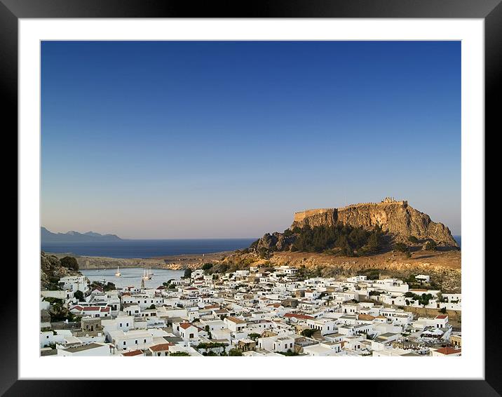 Lindos Castle Framed Mounted Print by Stephen Mole