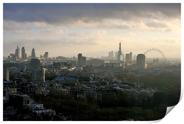 London Skyline at Dawn Print by David Gardener