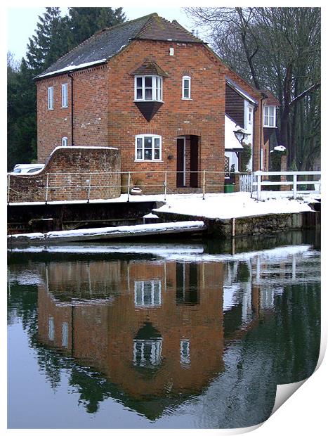 Reflections - Kennet and Avon Canal Print by Samantha Higgs