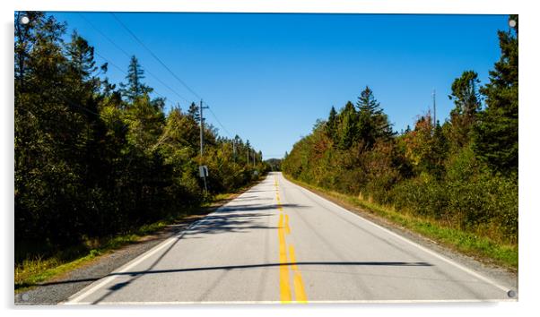 Quiet Highway, Nova Scotia, Canada Acrylic by Mark Llewellyn