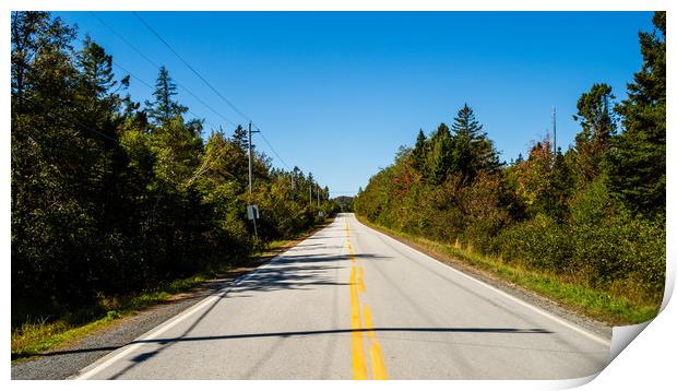 Quiet Highway, Nova Scotia, Canada Print by Mark Llewellyn