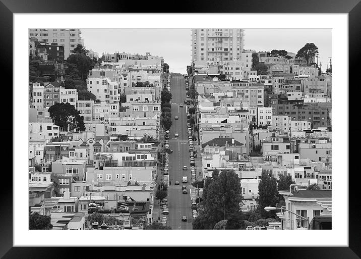 San Francisco Streets Framed Mounted Print by Dave Livsey