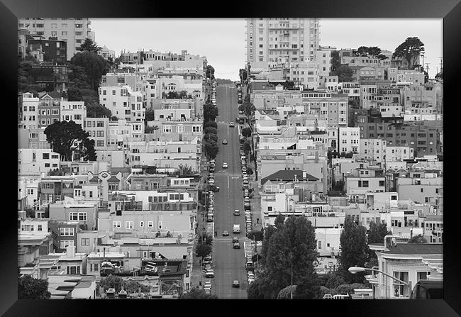 San Francisco Streets Framed Print by Dave Livsey