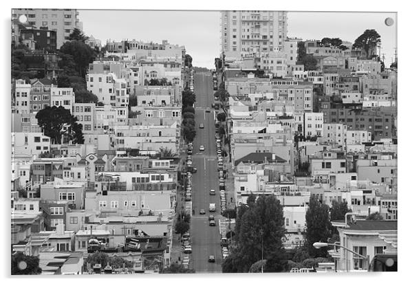 San Francisco Streets Acrylic by Dave Livsey