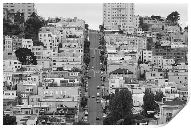 San Francisco Streets Print by Dave Livsey