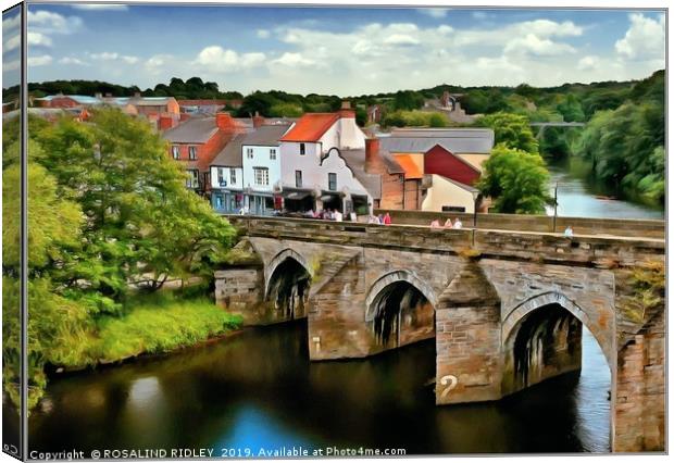 "Summer day in Durham" Canvas Print by ROS RIDLEY