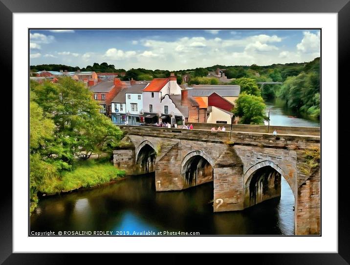 "Summer day in Durham" Framed Mounted Print by ROS RIDLEY