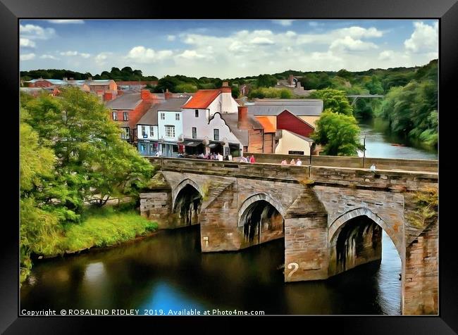 "Summer day in Durham" Framed Print by ROS RIDLEY