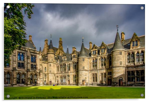Storm Clouds Over Glasgow Uni Acrylic by Tylie Duff Photo Art