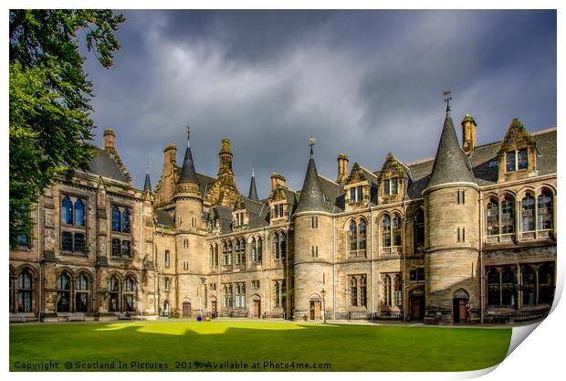 Storm Clouds Over Glasgow Uni Print by Tylie Duff Photo Art
