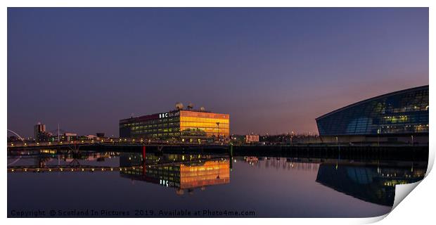 BBC HQ and Millennium Bridge, Pacific Quay,Glasgow Print by Tylie Duff Photo Art