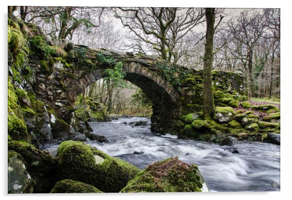 Pont Cae-newydd - Llyn Cwm Bychan Acrylic by Ian Homewood