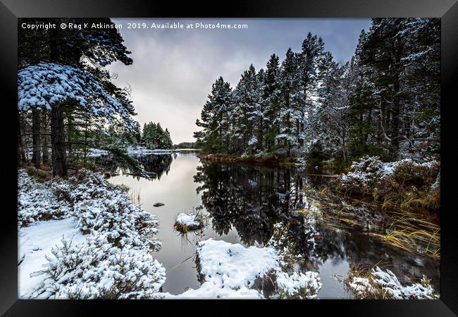 Loch Gamhna Winter Framed Print by Reg K Atkinson