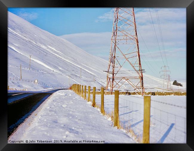 Snow scene, Scotland Framed Print by John Robertson