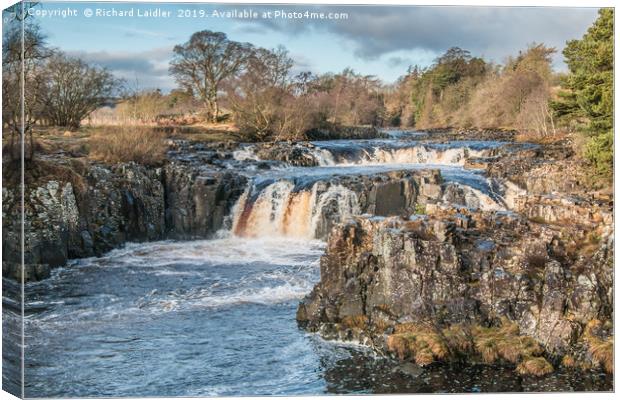 Winter Solstice at Low Force Waterfall Canvas Print by Richard Laidler