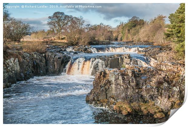 Winter Solstice at Low Force Waterfall Print by Richard Laidler