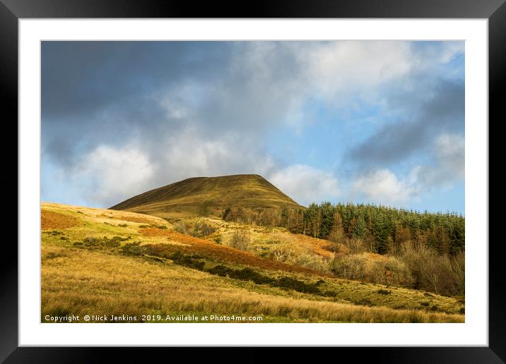The Ridge of Torpantau Central Brecon Beacons Framed Mounted Print by Nick Jenkins