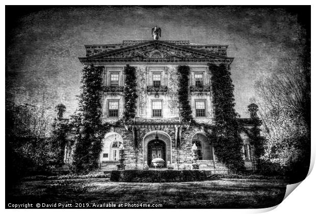 Ghostly Manor House  Print by David Pyatt