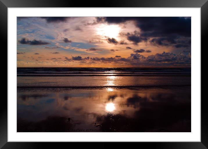Dooey Sunset Framed Mounted Print by Steven Watson