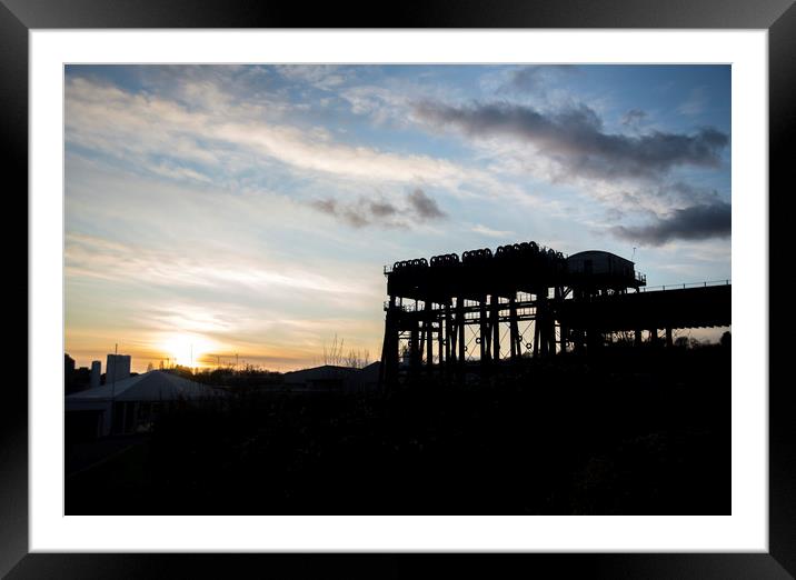 Anderton Boat Lift near Northwich at sunset Framed Mounted Print by Andy Heap
