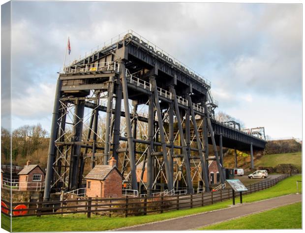 Anderton Boat Lift near Northwich, Cheshire. Canvas Print by Andy Heap