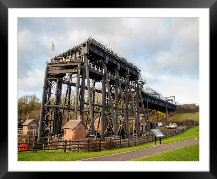 Anderton Boat Lift near Northwich, Cheshire. Framed Mounted Print by Andy Heap