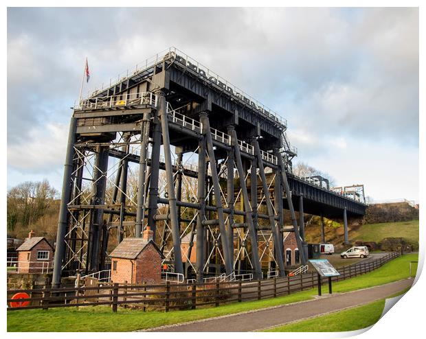 Anderton Boat Lift near Northwich, Cheshire. Print by Andy Heap