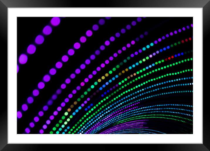 Bokeh tunnel at night Framed Mounted Print by Jason Wells