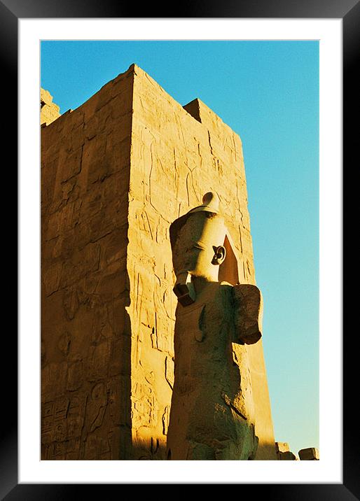 Luxor Temple Pharoah Framed Mounted Print by David Gardener