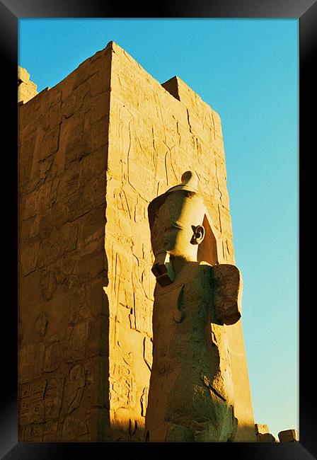 Luxor Temple Pharoah Framed Print by David Gardener