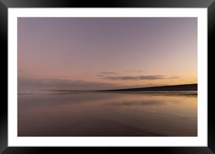 Sunrise on a deserted Westward Ho beach Framed Mounted Print by Tony Twyman