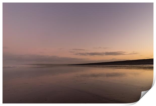 Sunrise on a deserted Westward Ho beach Print by Tony Twyman