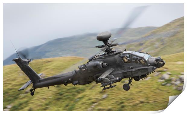 Boeing AH64 Apache Print by Rory Trappe