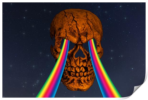 Dark Side Of The Skull Print by Steve Purnell