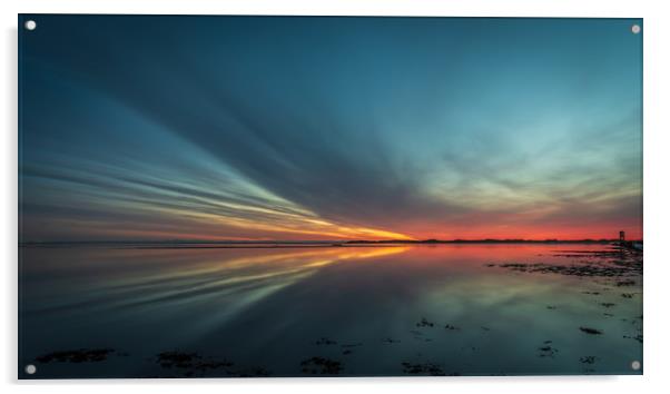 Holy island sunrise Acrylic by Marcia Reay