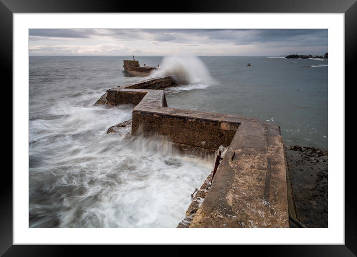 St Monans Pier, Scotland Framed Mounted Print by Marcia Reay