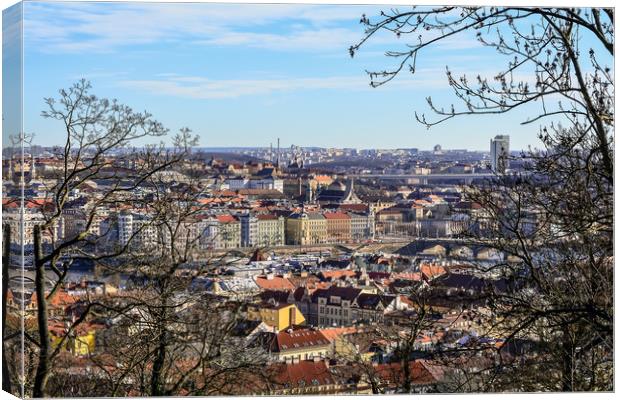 Aerial view of Prague Canvas Print by Jelena Maksimova