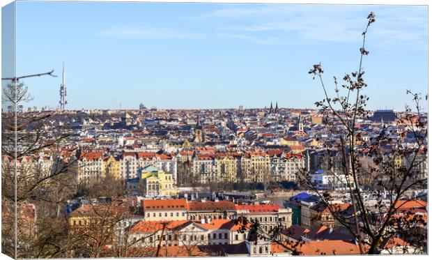 Aerial view of Prague Canvas Print by Jelena Maksimova