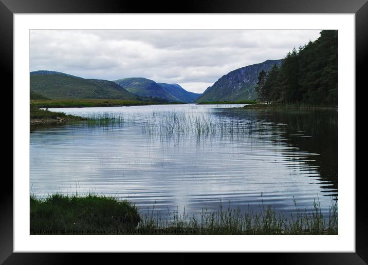 Lough Veagh Framed Mounted Print by Steven Watson