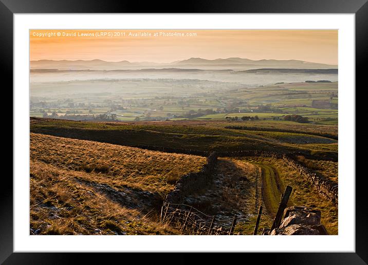 North Cumbrian Mountains Framed Mounted Print by David Lewins (LRPS)