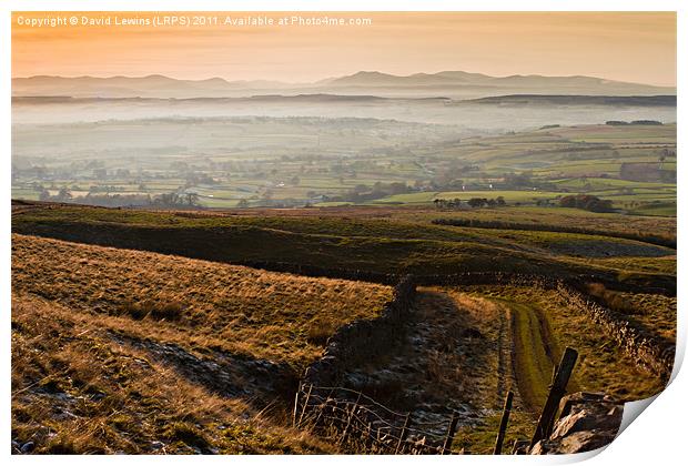 North Cumbrian Mountains Print by David Lewins (LRPS)